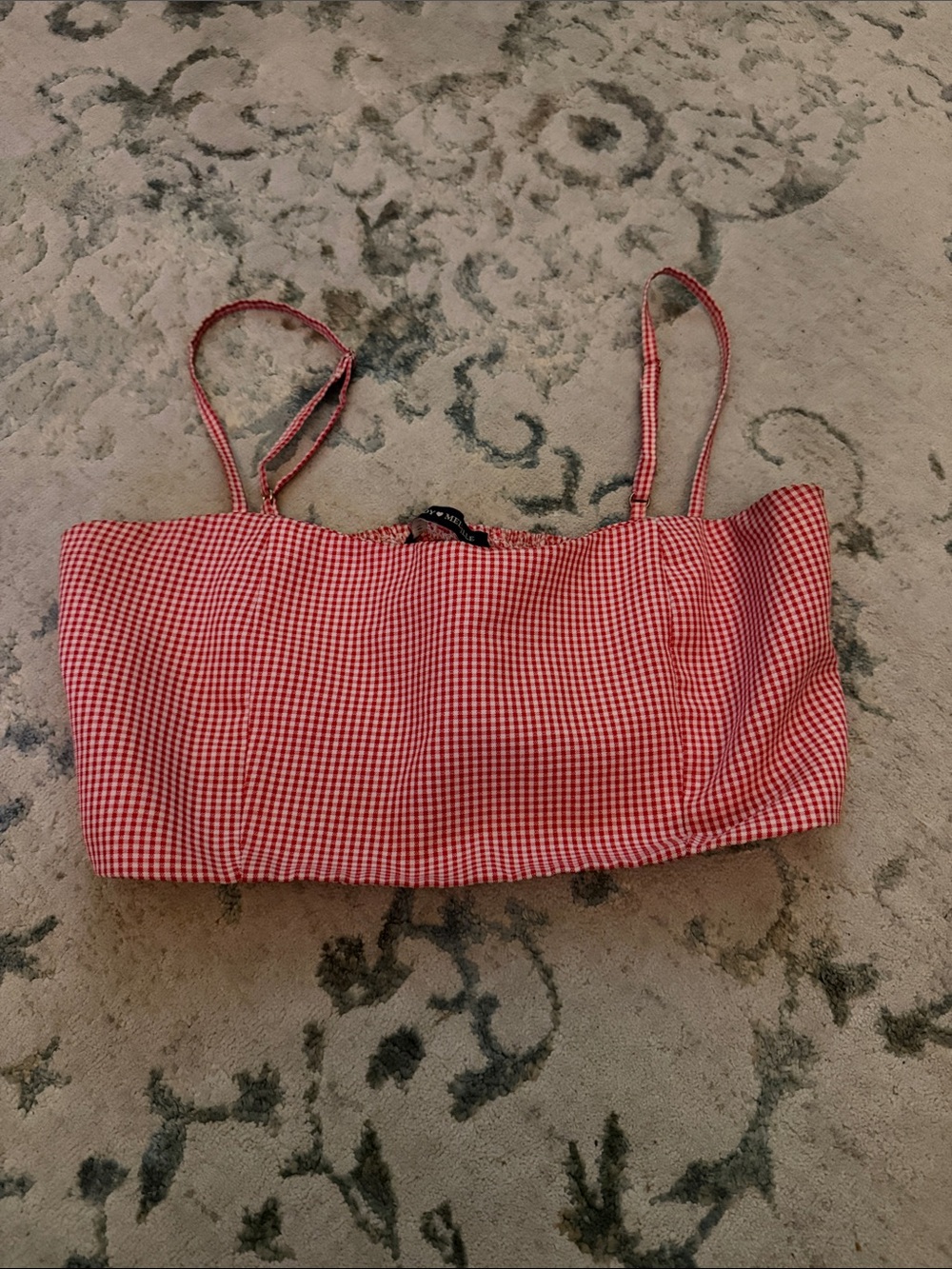 Brandy Melville Red Gingham Crop Tank